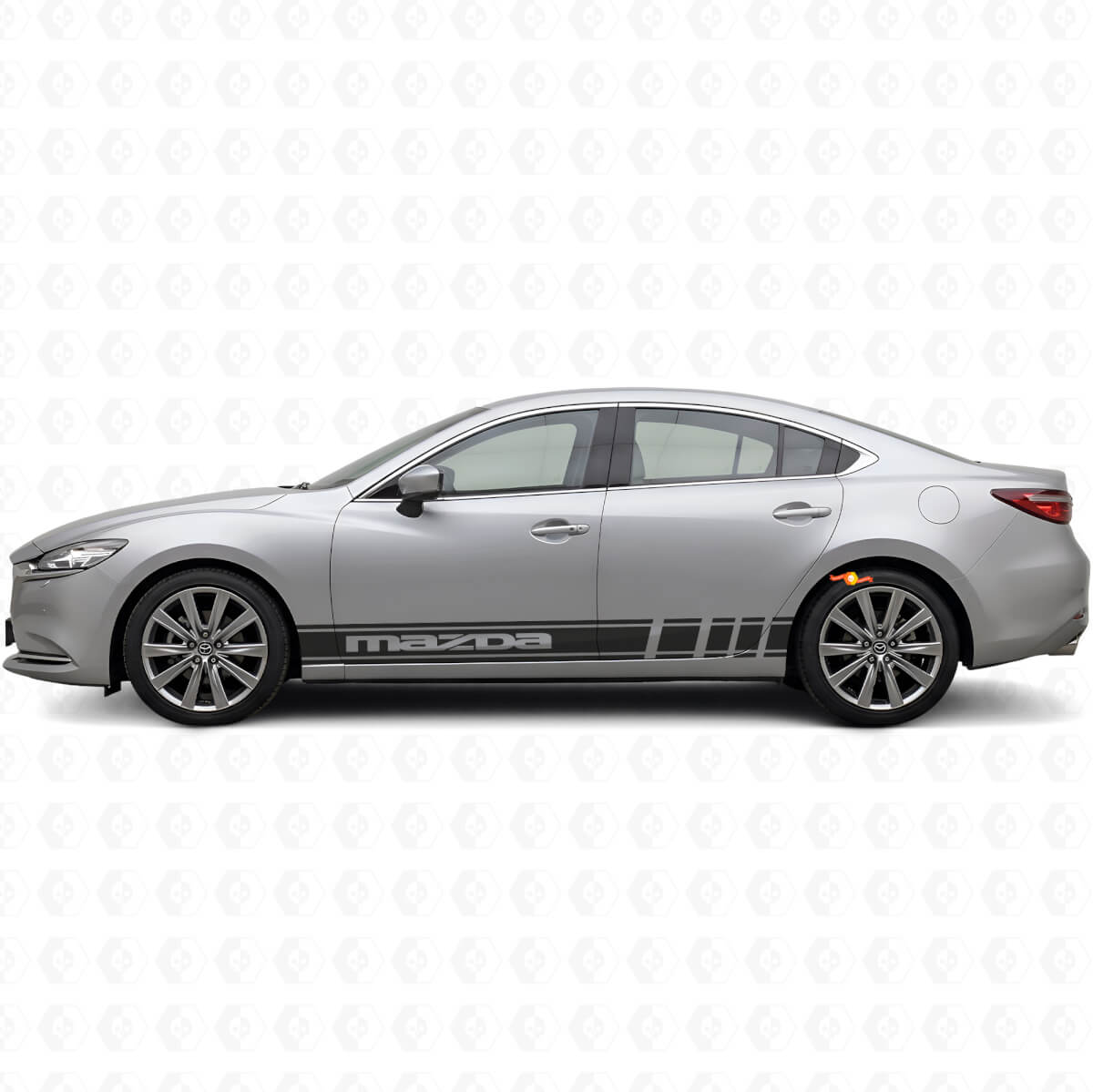 Kit d'autocollants en vinyle bandes de bas de caisse de marque pour Mazda 6