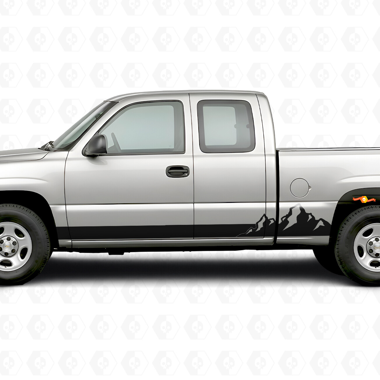 Bandes vinyles Montagne pour portes et bas de caisse pour Chevrolet Silverado 1500 GMT800 1999-2007