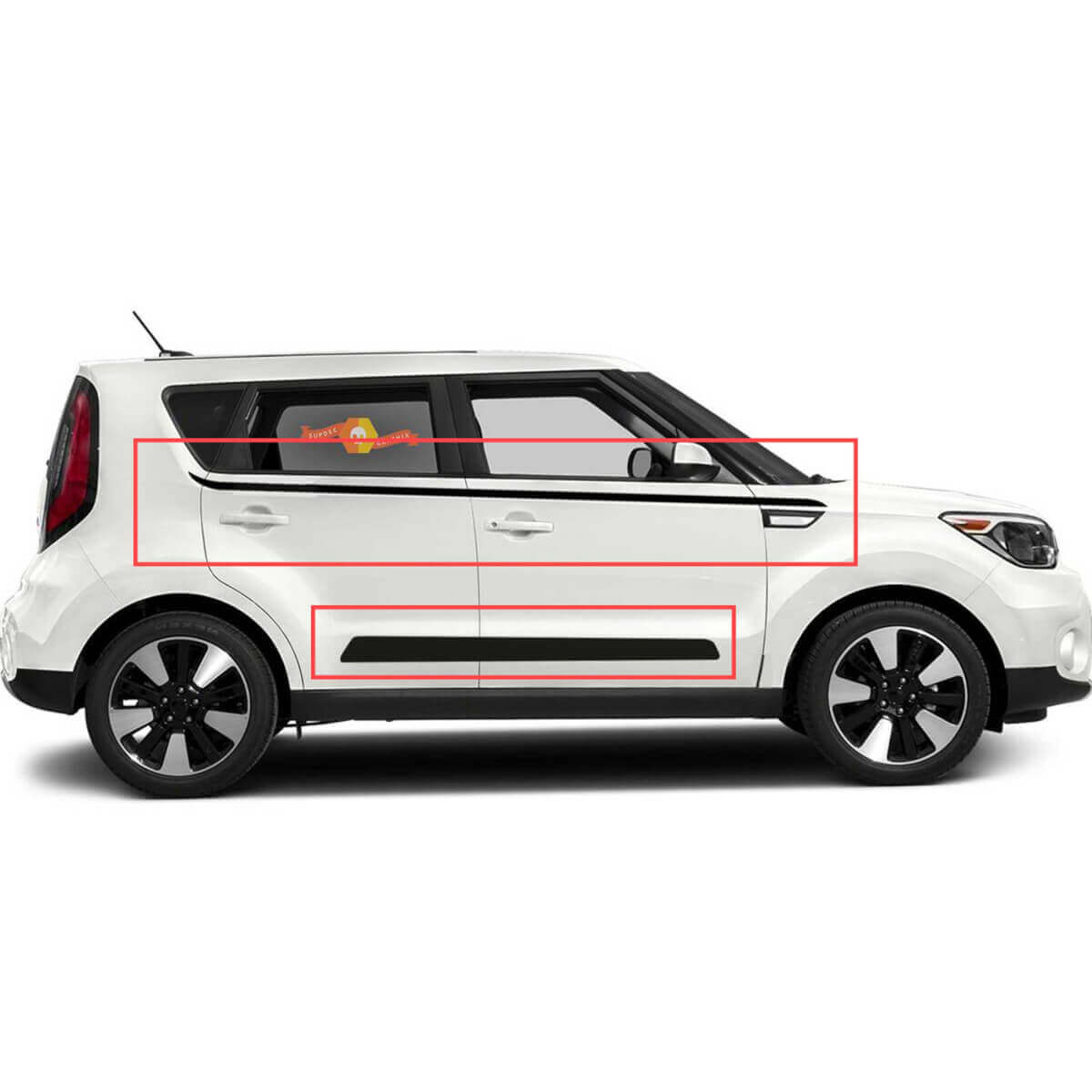 Bande latérale à épingles et autocollants latéraux de portes, graphiques pour Kia Soul
