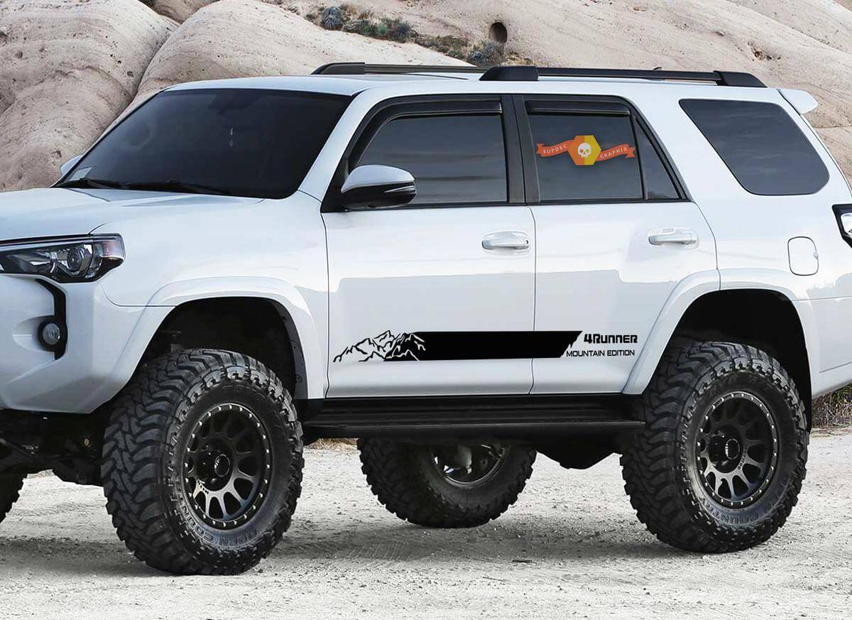 Kit d'autocollants en vinyle bandes latérales Édition Montagne pour Toyota 4Runner