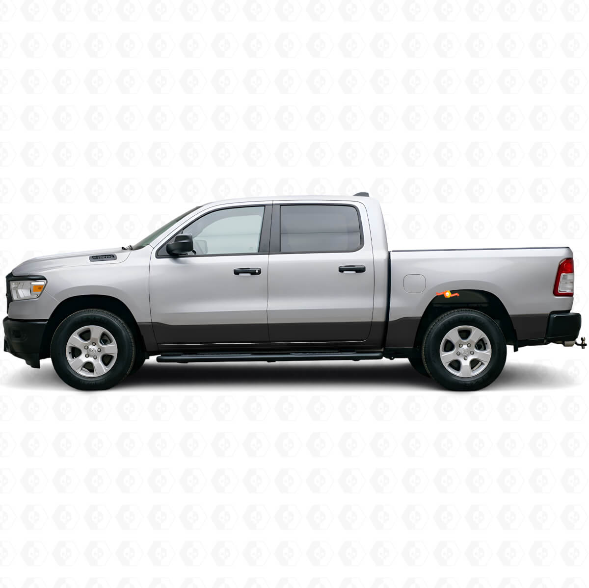 Kit de bandes en vinyle droites pour panneau de bas de caisse pour Dodge Ram 1500