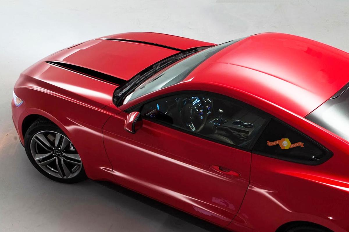 Ford Mustang 2015 2020 Hood Spears Side Blackout Stripes Autocollants Autocollants Graphiques
