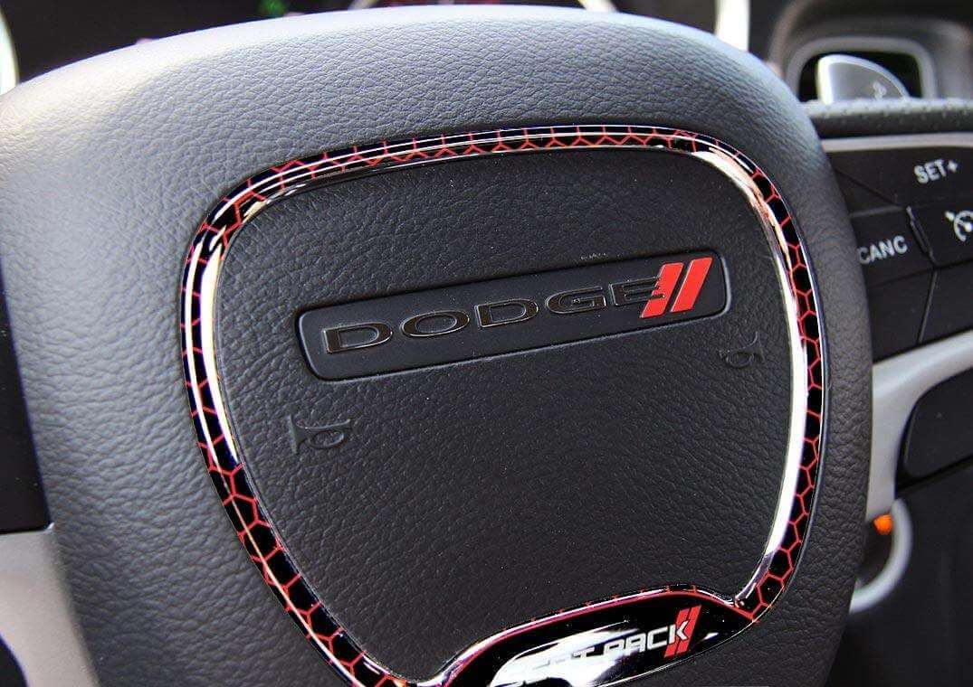 Anneau de décoration bombé de garniture de volant Scat Pack pour Dodge Challenger ou Charger
