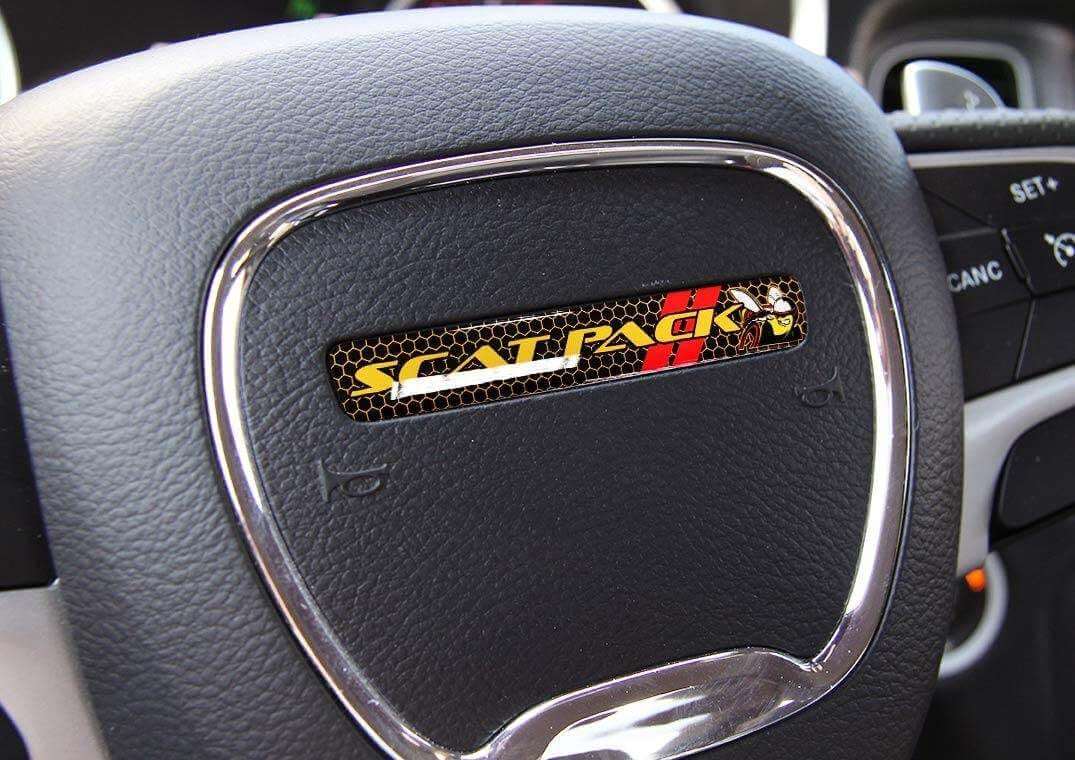 Décalque bombée de volant Style Scat Pack Bee pour Dodge Challenger Charger