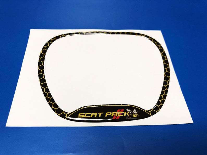 Autocollant de anneau de garniture de volant style Scat Pack pour Dodge Challenger Charger
