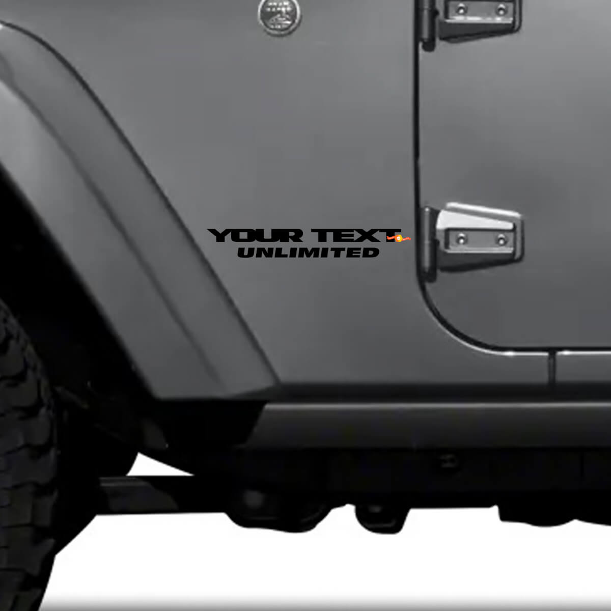 Autocollant Texte Personnalisé pour Jeep Wrangler Unlimited CJ TJ YK JK XJ