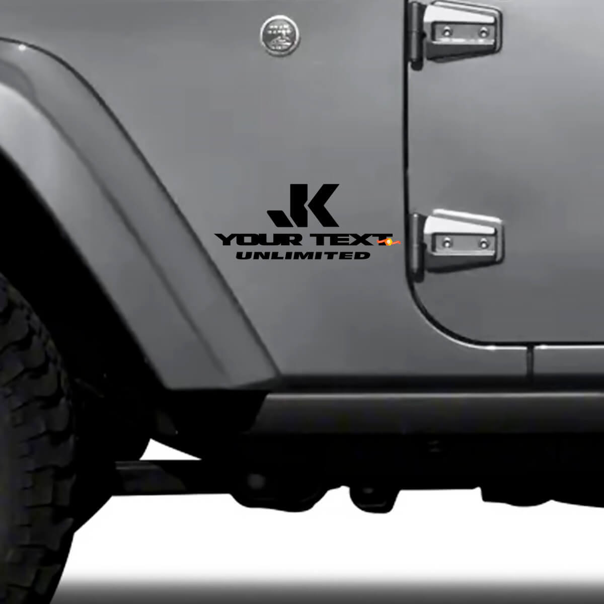 Set de décalcomanies latérales en vinyle personnalisées JK Unlimited pour Jeep Wrangler