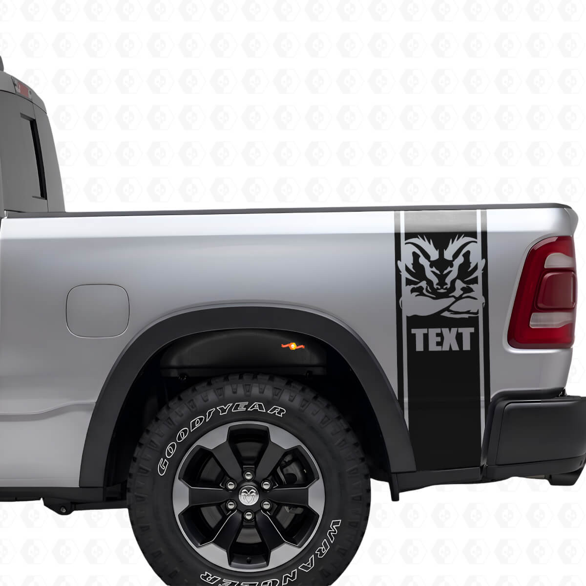 Ensemble de décalcomanies en vinyle style bande latérale Hemi personnalisée pour Dodge Ram 1500 2500