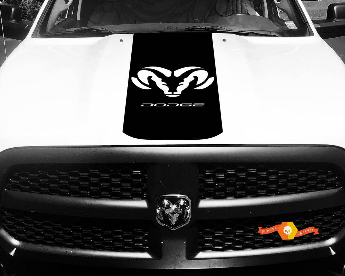 Dodge Ram 1500 2500 3500 Vinyl Racing Stripe RAM Dodge Hood Stickers Autocollants #24
