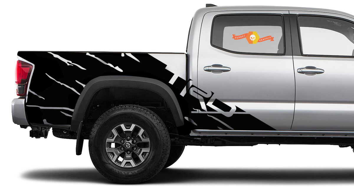 Kit d’autocollants en vinyle style TRD pour bas de caisse de benne pour Toyota Tacoma