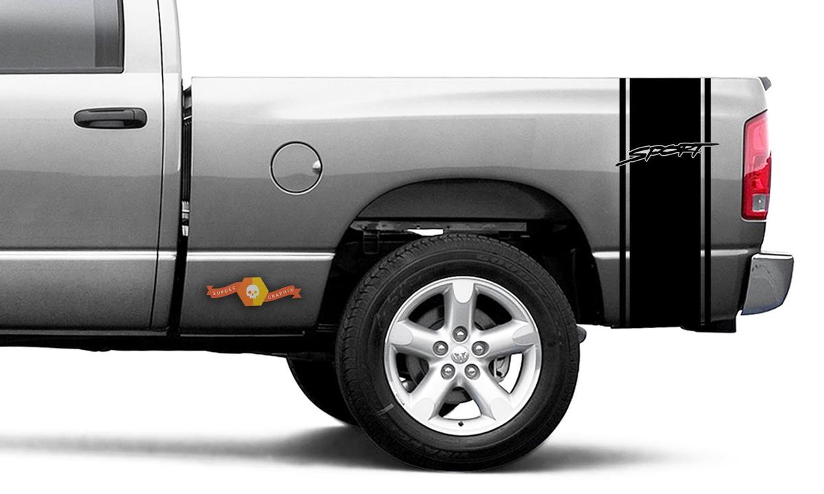 Dodge Ram Vinyl Racing Bed Side Stripe Sport Autocollant #50

