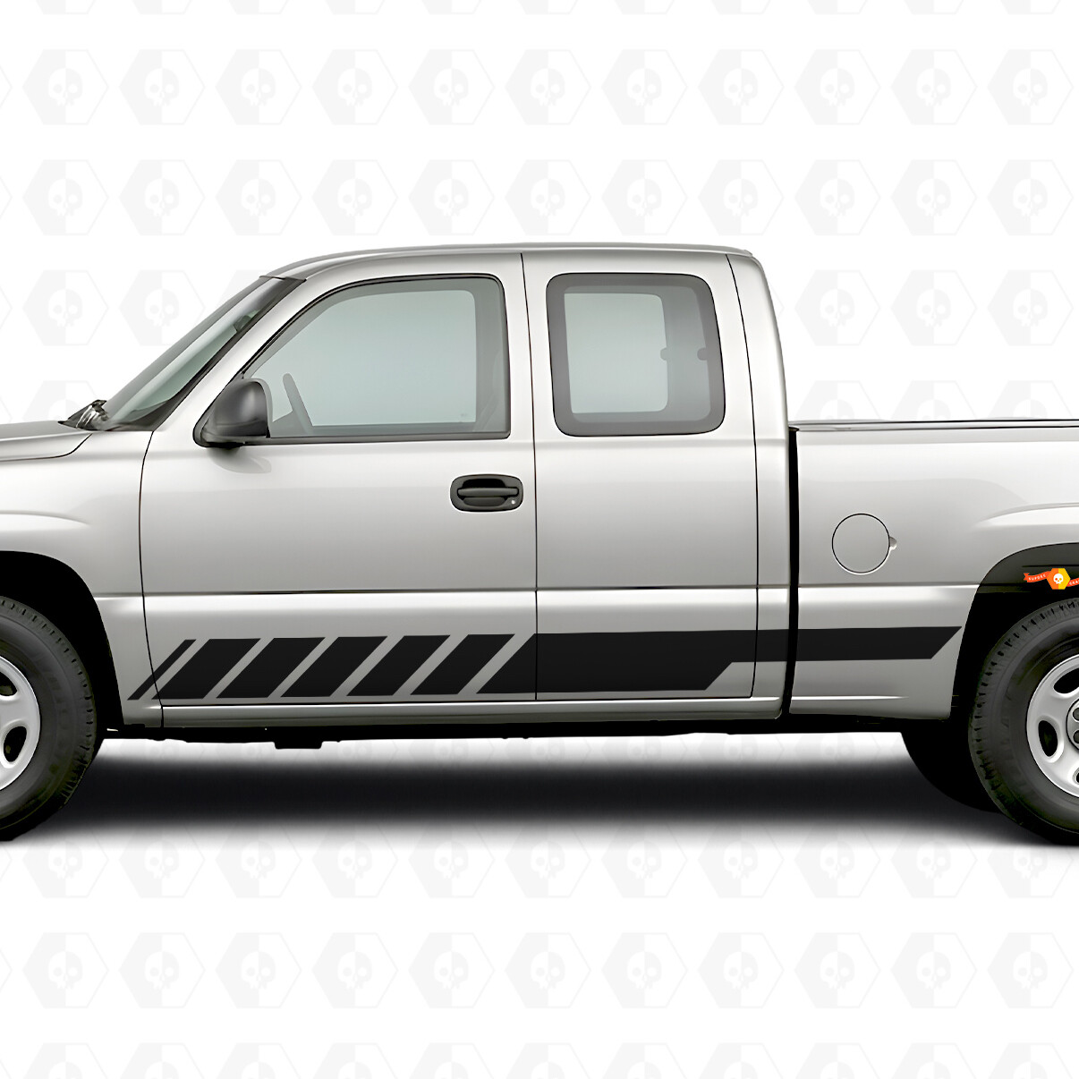 Bandes Vinyle Incliné pour Portière de Course et Bas de Caisse pour Chevrolet Silverado 1500 GMT800 1999-2007