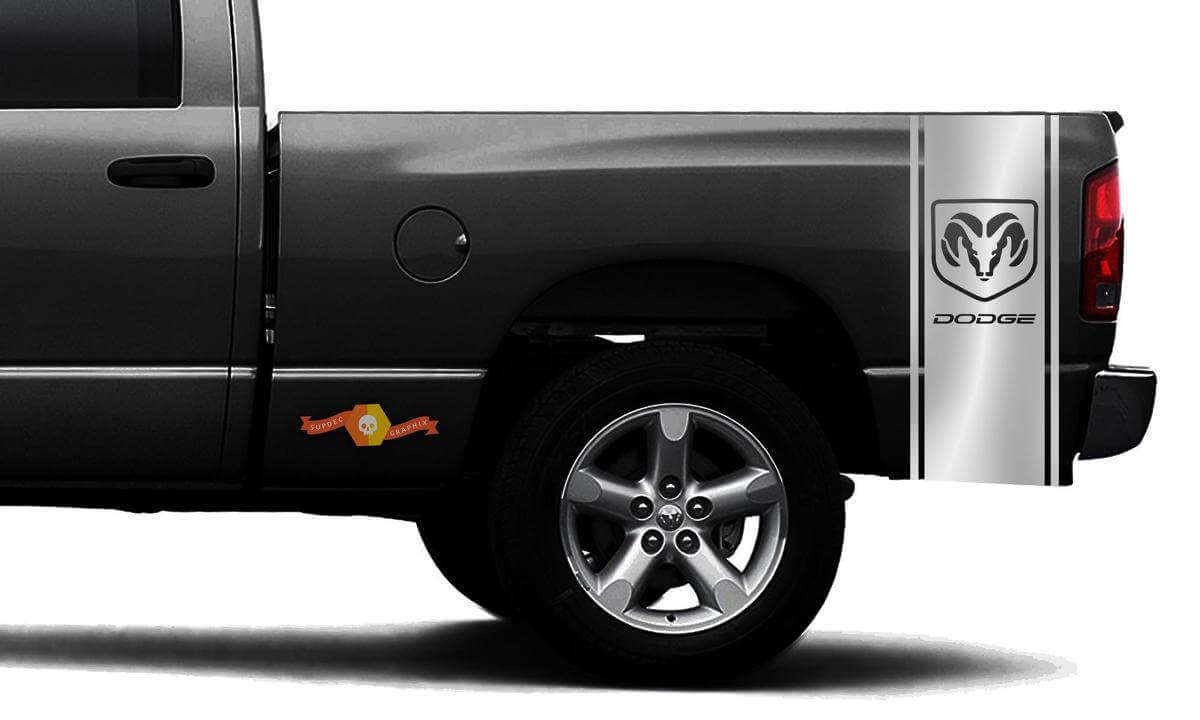 Kit d'autocollants vinyle de bandes latérales style Hemi pour Dodge Ram 1500