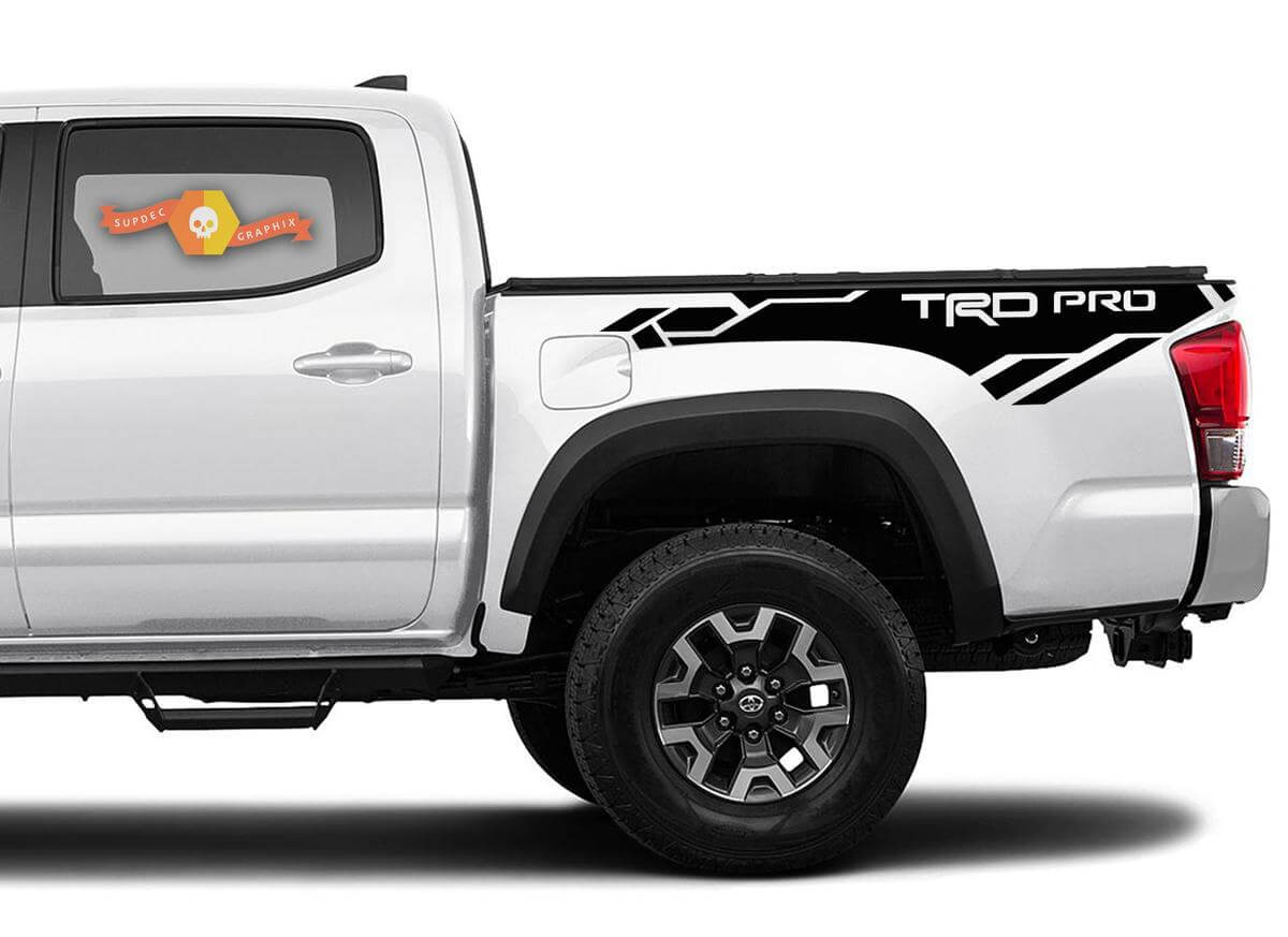 Kit de décalcomanies en vinyle de style TRD Pro pour flanc de caisse Toyota Tacoma 2016-2020