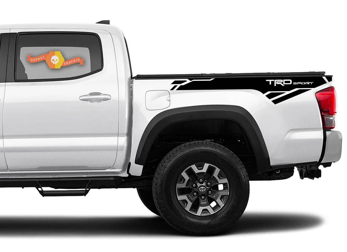 Kit de décalcomanies en vinyle style sport TRD pour flanc de benne Toyota Tacoma 2016-2020