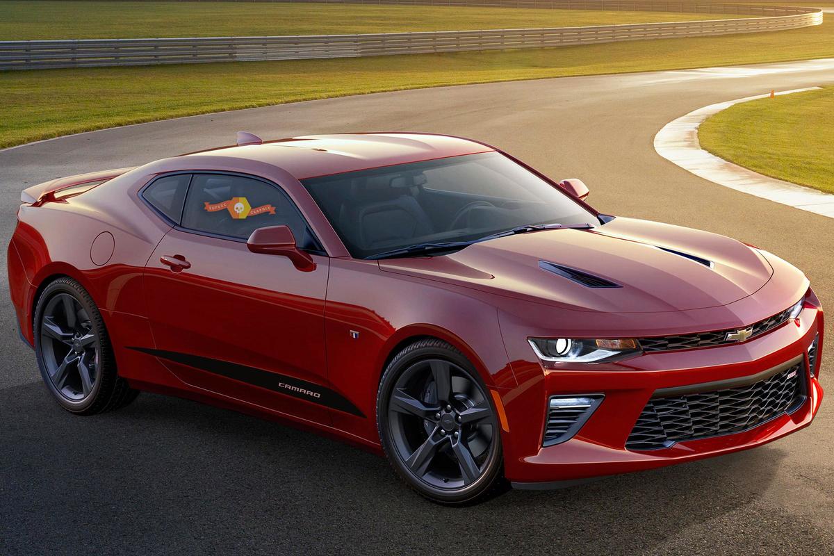 2 autocollants graphiques en vinyle à rayures latérales pour Camaro 2016 – 2018
