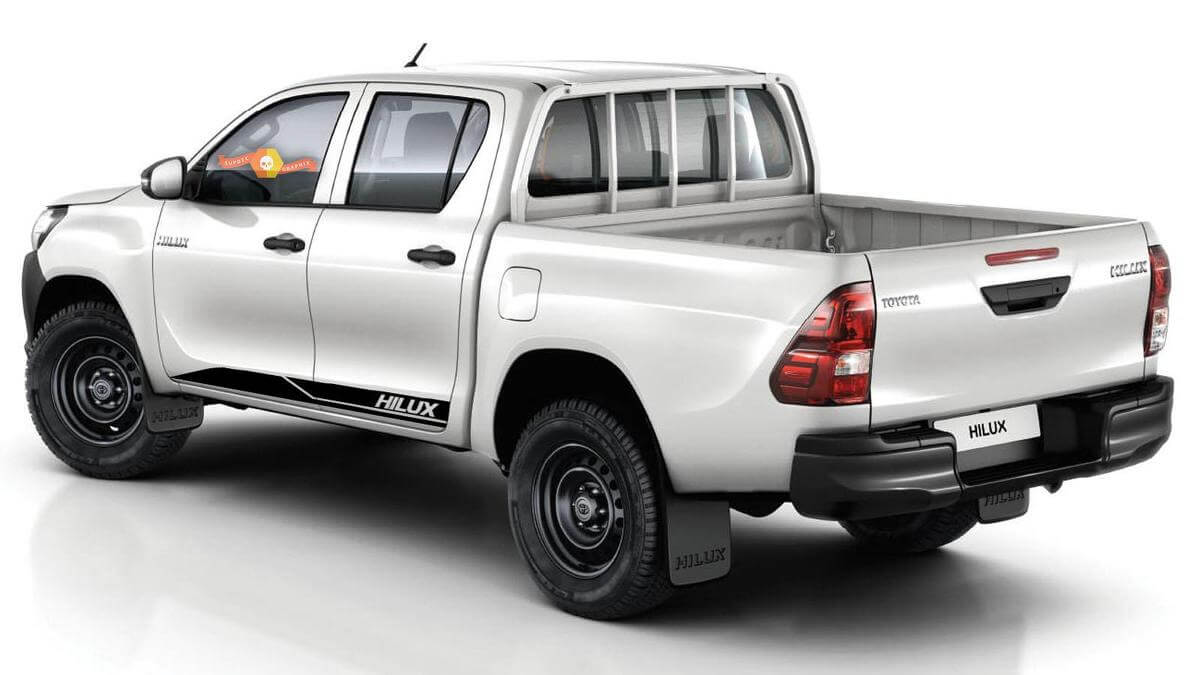 2X Toyota Hilux côté jupe Vinyle Décalcomanies graphique rallye autocollant -1
