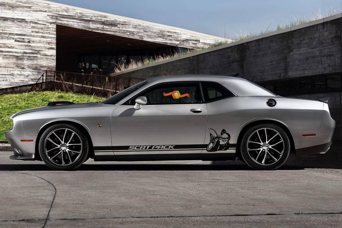Autocollants vinyle Scat Pack bandes latérales pour Dodge Challenger 2009-2018