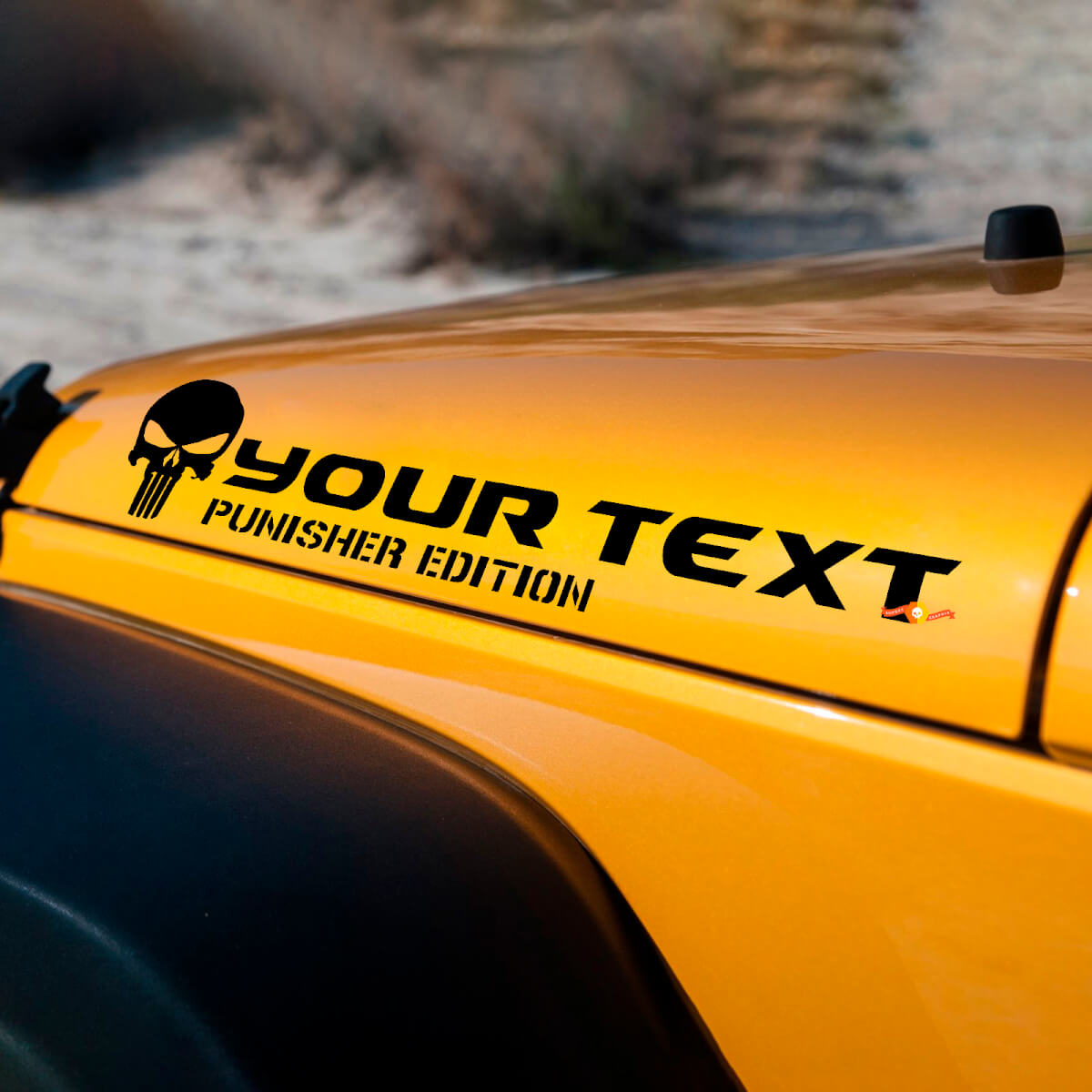 Autocollant Vinyle Capot Édition Rubicon Punisher pour Jeep Wrangler