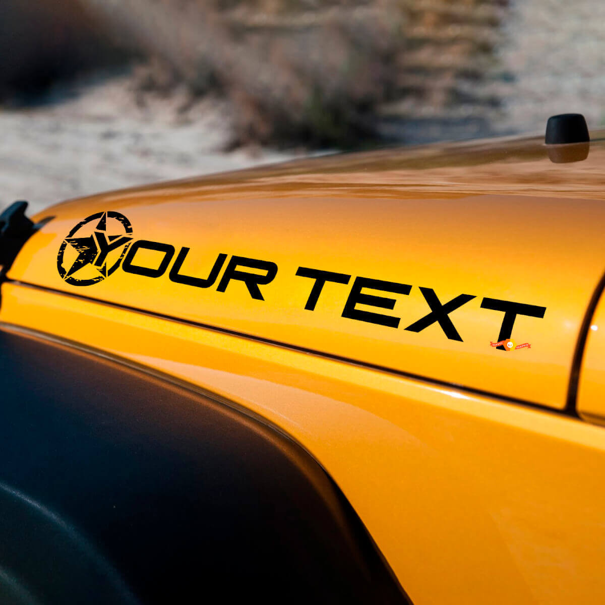 Autocollant vinyle capot édition étoile militaire personnalisée pour Jeep Wrangler