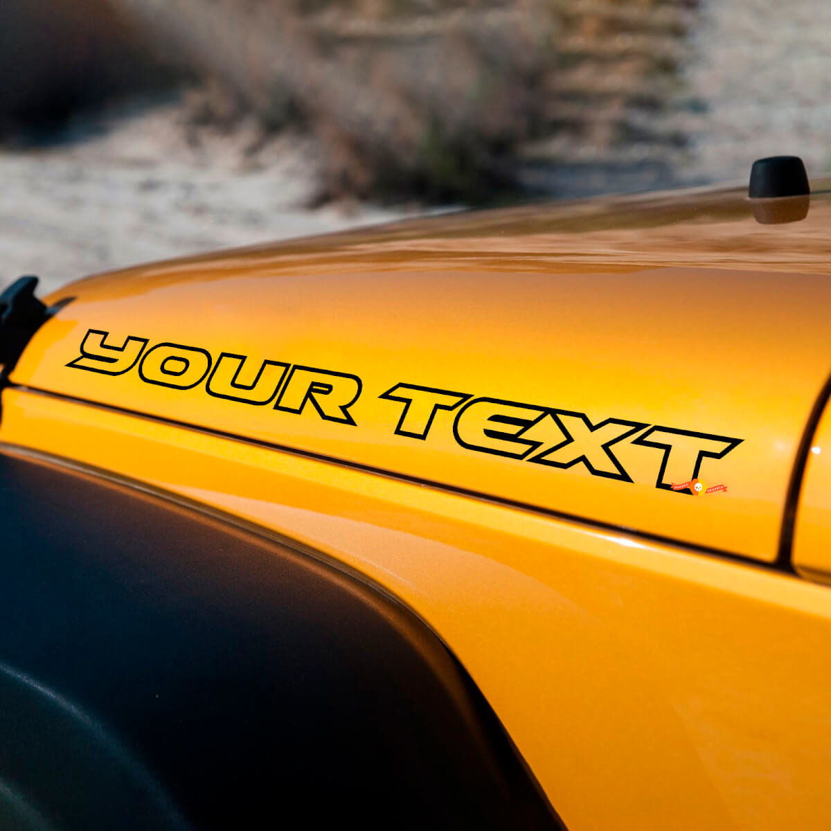 Autocollant vinyle personnalisé pour capot pour Jeep Wrangler Rubicon