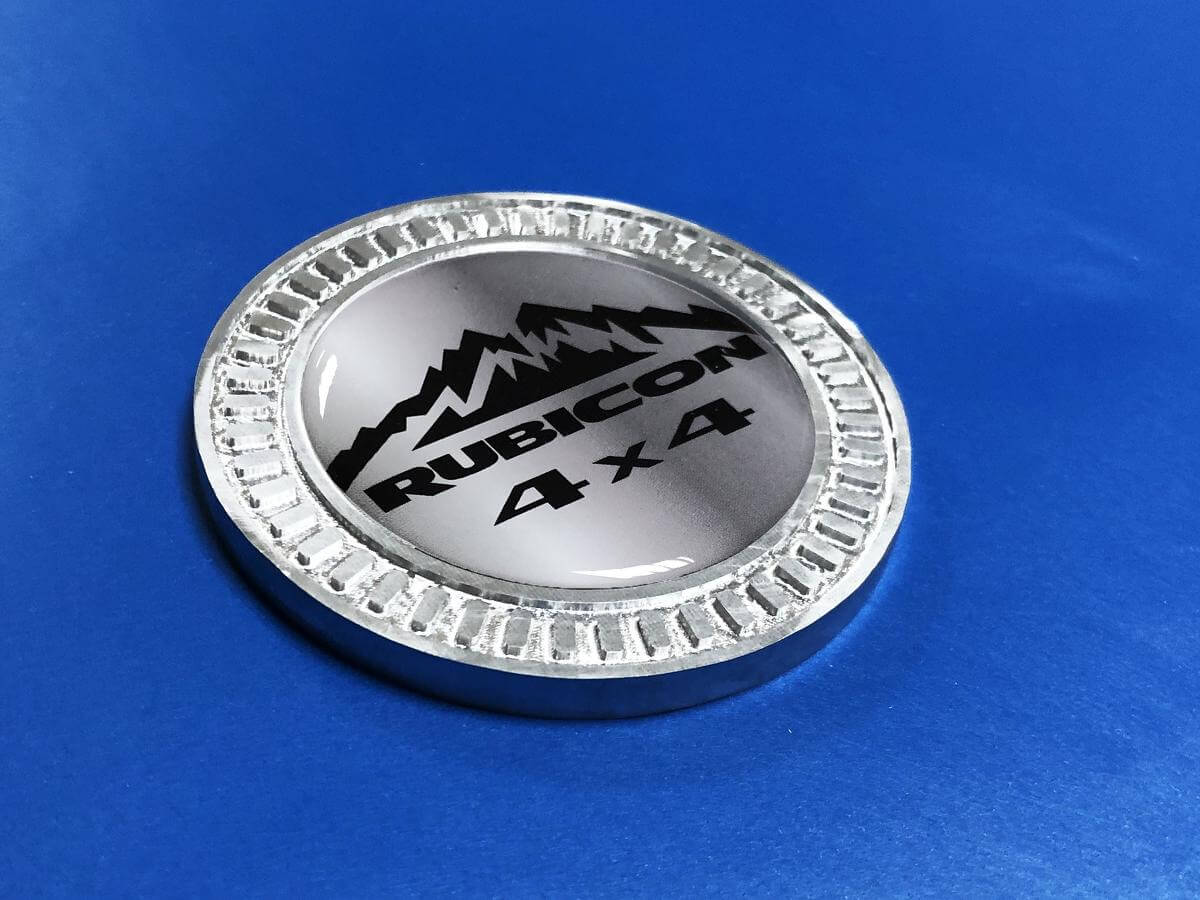 Badge 3D montagnes Rubicon 4x4, emblème latéral de lit en métal et aluminium pour Jeep Wrangler JL JK YJ TJ
