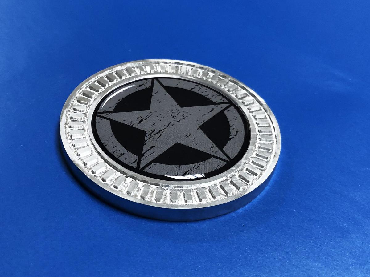 Badge 3D étoile militaire en métal et aluminium, emblème latéral de lit pour Jeep Wrangler JL JK YJ TJ
