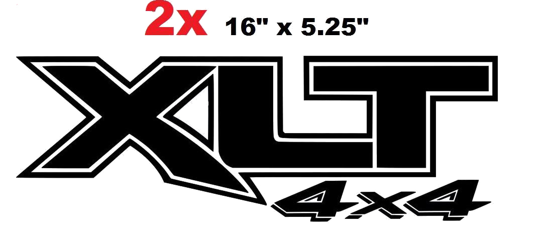 Ensemble de 2: 2018 Ford F-150 F-250 XLT 4x4 Vinyl Decal Sticker Pickup Camion Bedside - 3