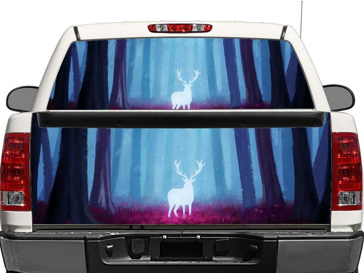 Autocollant en vinyle Magic Deer pour lunette arrière ou hayon de pick-up et SUV