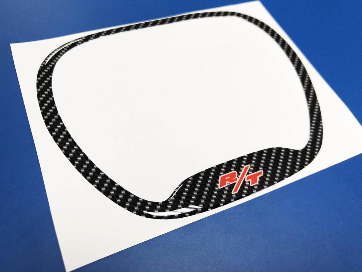 Anneau de garniture de volant R/T avec décalcomanie bombée pour Dodge Challenger et Charger