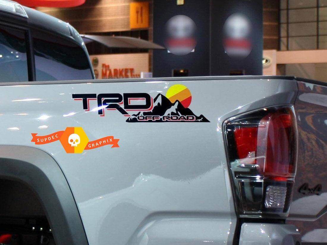 Autocollant latéral en vinyle style montagne TRD Off Road pour Toyota Tacoma Tundra
