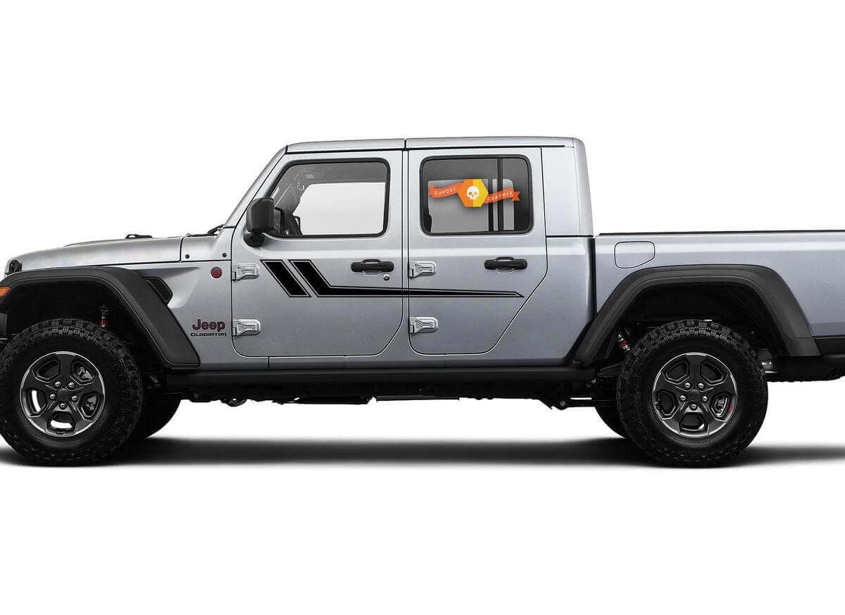 Kit de décalcomanies vinyles à double contour pour portes pour Jeep Gladiator et Wrangler