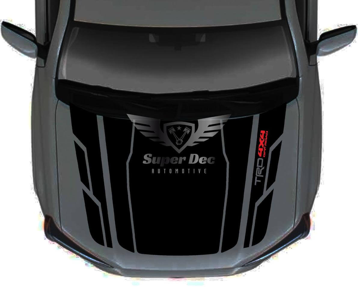Kit de décalcomanies en vinyle style TRD pour capot Toyota 4Runner Gen5 sans prise d'air