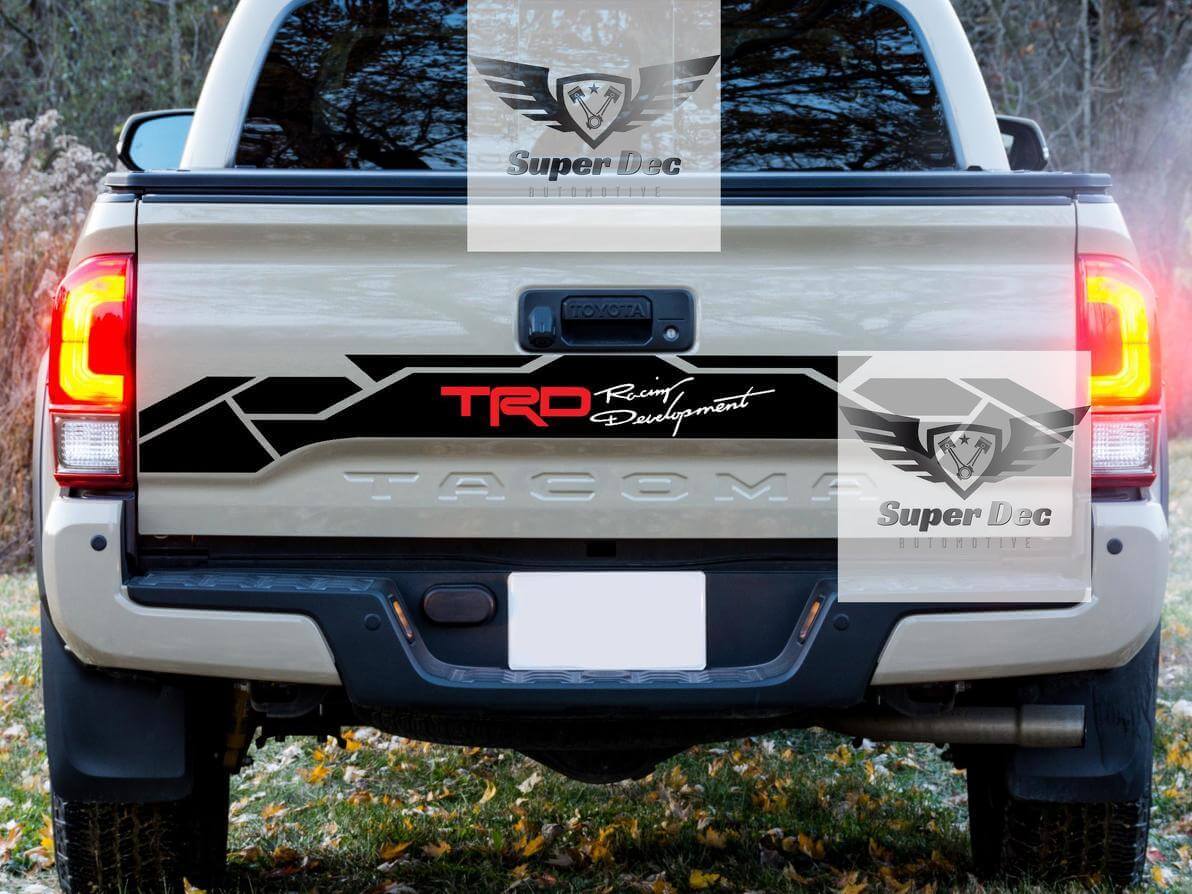 Autocollant en vinyle style TRD pour hayon Toyota Tacoma 2016-2021