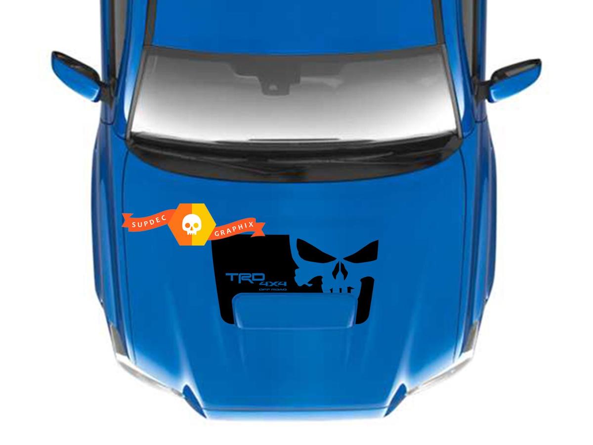 Autocollant en vinyle capuche Tête de mort TRD Punisher pour Toyota Tacoma 2016-2021