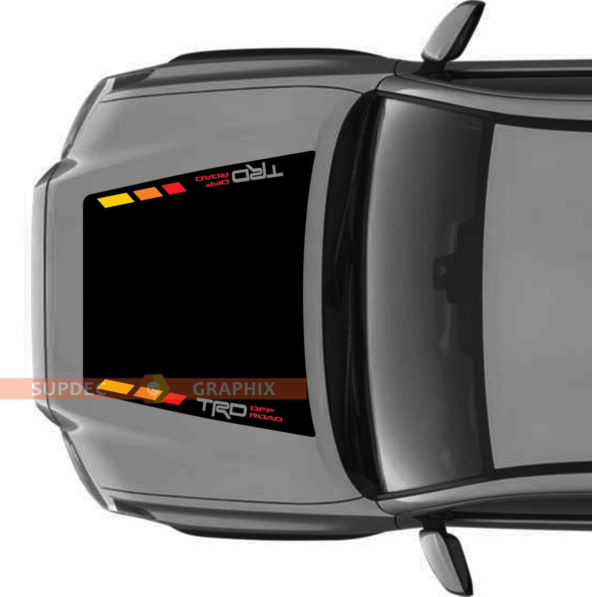 Autocollant en vinyle de capot style rétro TRD Off Road pour Toyota Tacoma 2016-2020