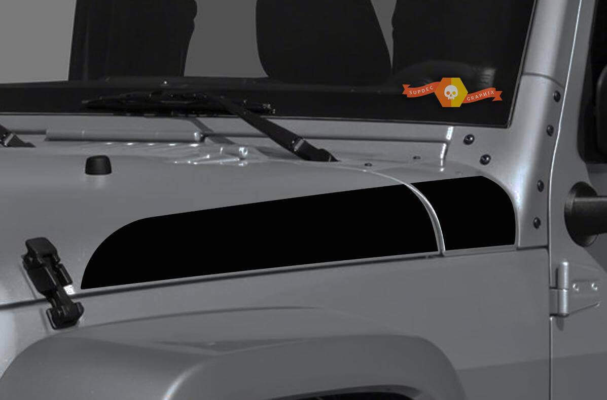 Paire d'autocollants vinyle bandes d'accentuation pour capot latéral pour Jeep Wrangler & Gladiator