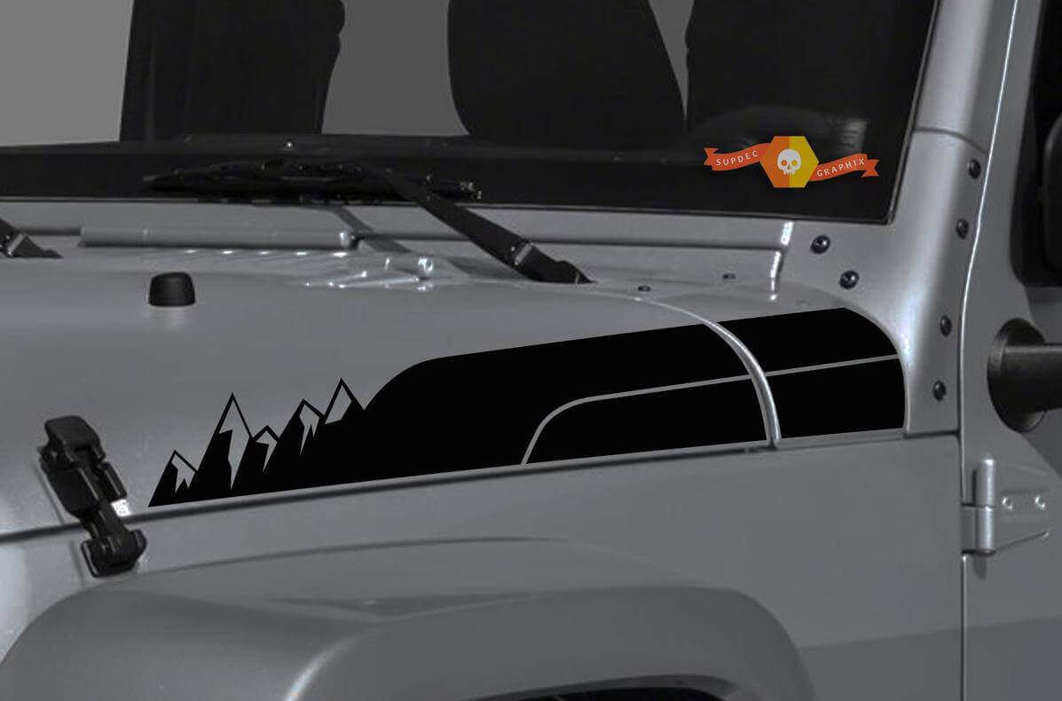 Autocollant en vinyle Mountain Hood pour Jeep Wrangler Gladiator Rubicon JT JL JLU