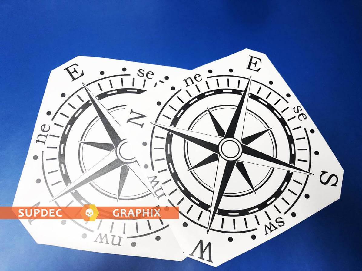 Paire d'autocollants en vinyle pour porte latérale de lit Compass 14