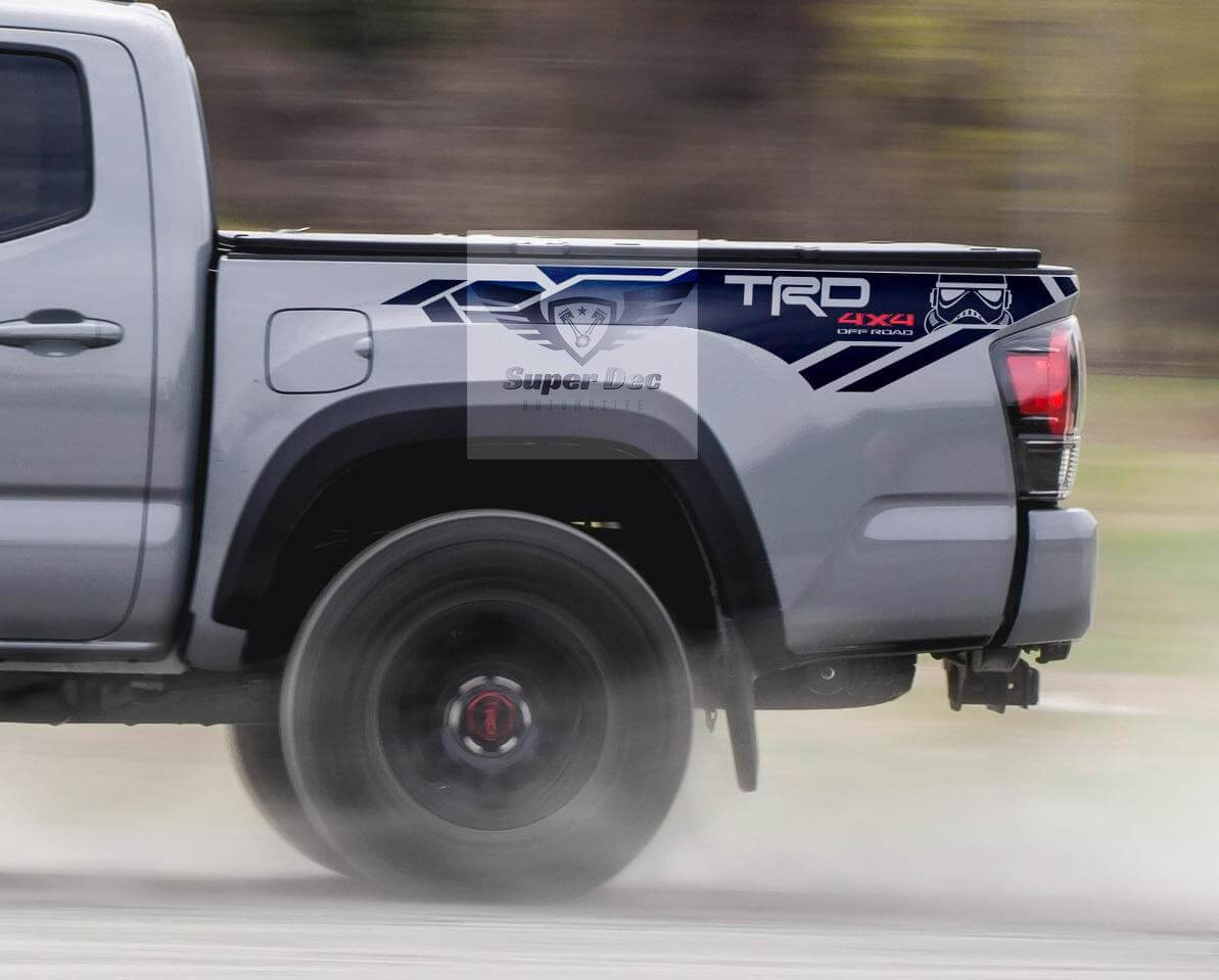 Autocollant Vinyle TRD 4x4 Stormtrooper pour Parois de Benne Toyota Tundra 2013-2020