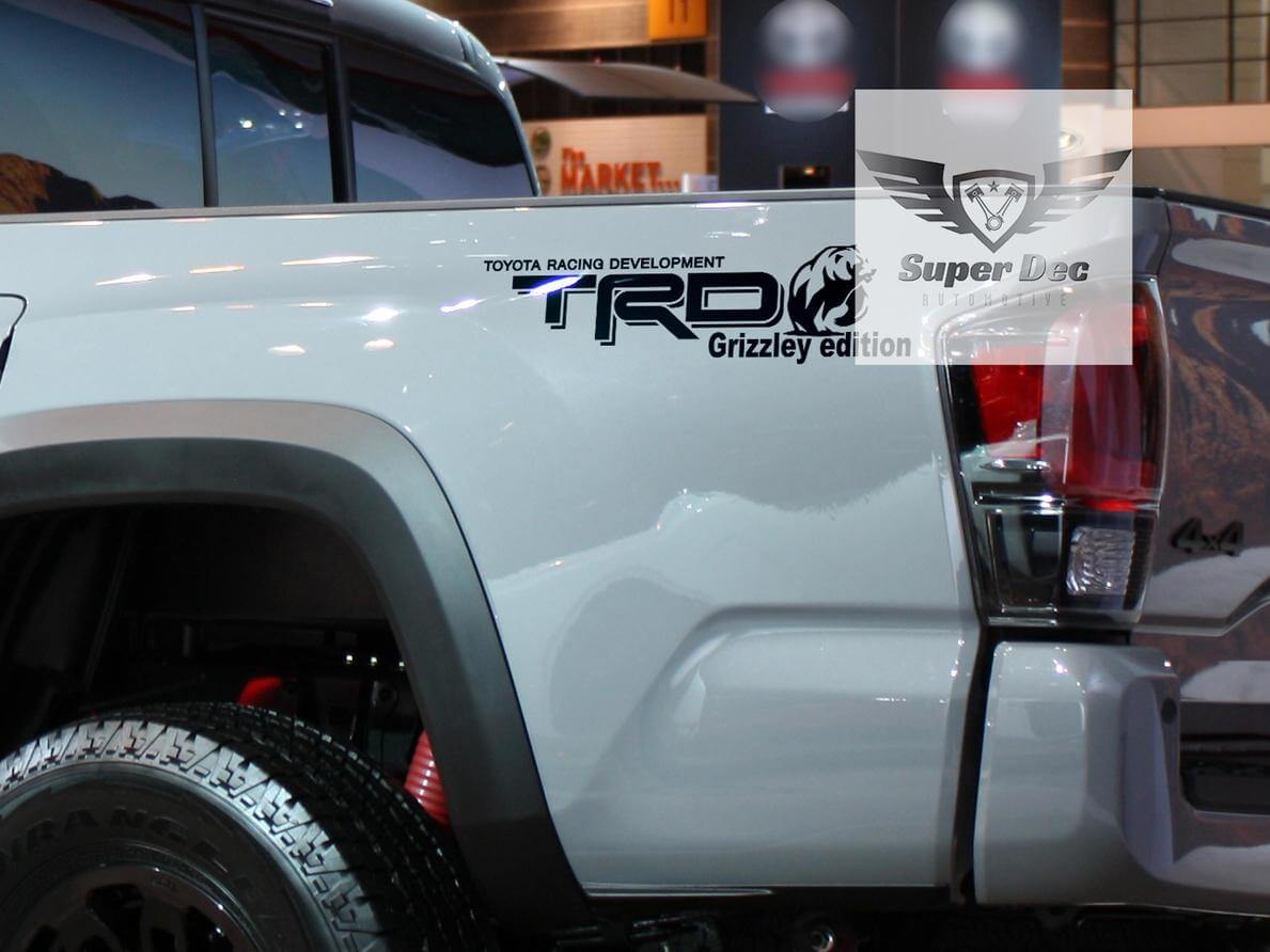 Autocollant en Vinyle TRD Grizzley Edition pour Flanc de Lit Toyota Tundra