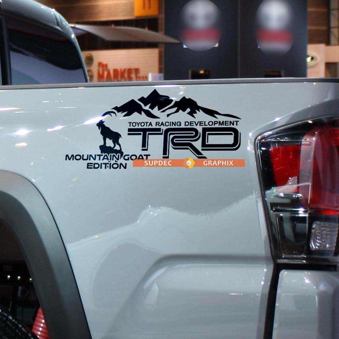 Autocollant en vinyle TRD Goat Edition pour jupe de caisse Toyota Tundra