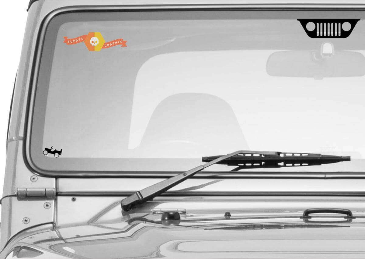 Autocollant Vinyle Caché Grille de Pare-brise & Coin Crawler Easter Egg