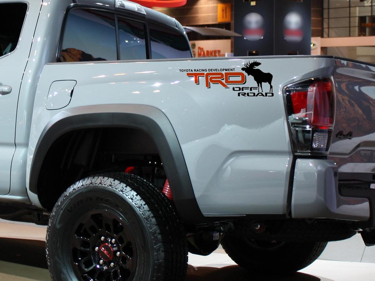Paire de décalcomanies Moose Deer TRD Off Road Toyota Racing Development pour Toyota 4Runner Tundra Tacoma FJ Cruiser 4

