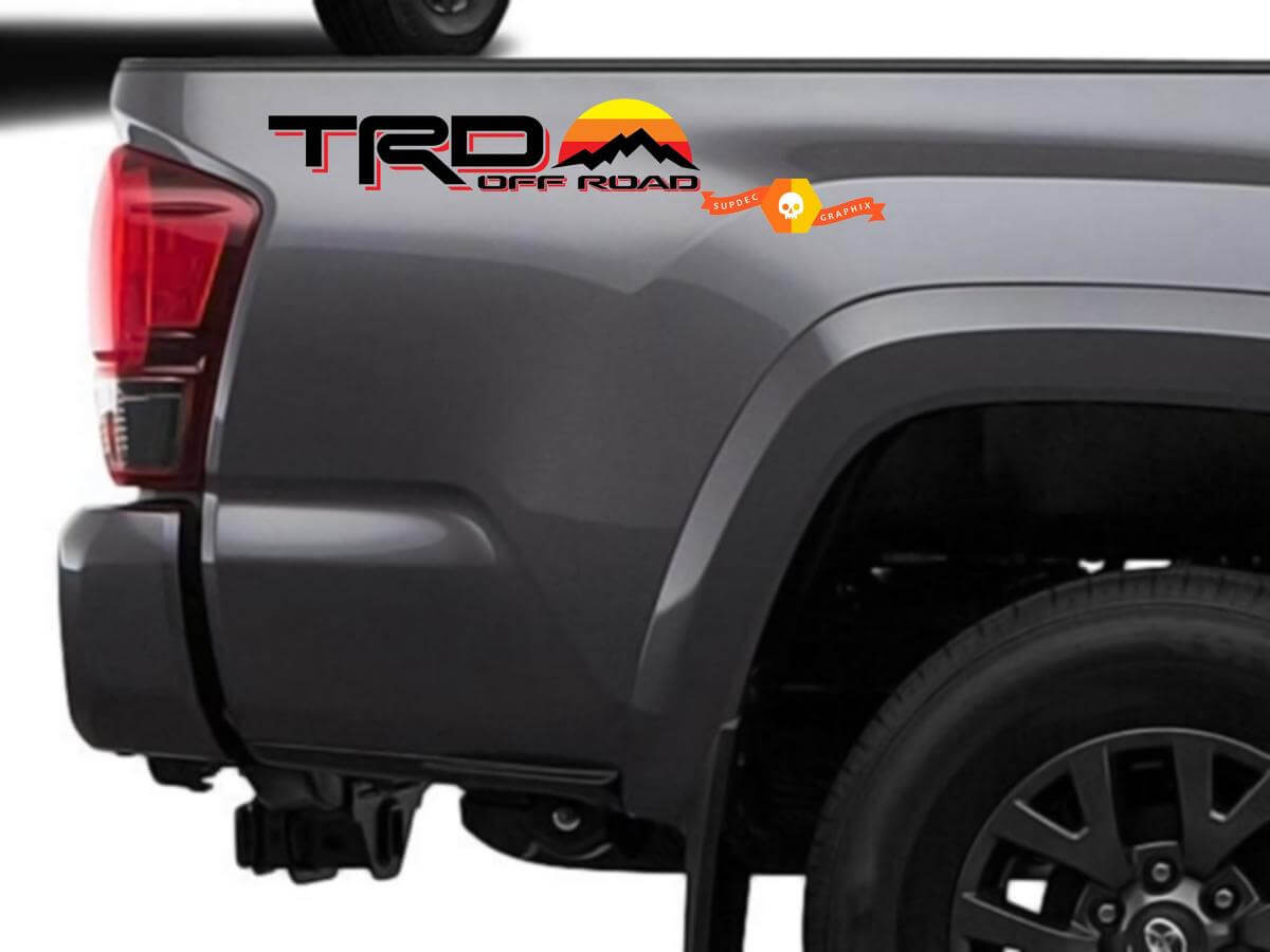 Autocollant vinyle latéral style vintage TRD Off Road pour Toyota Tacoma Tundra 4Runner