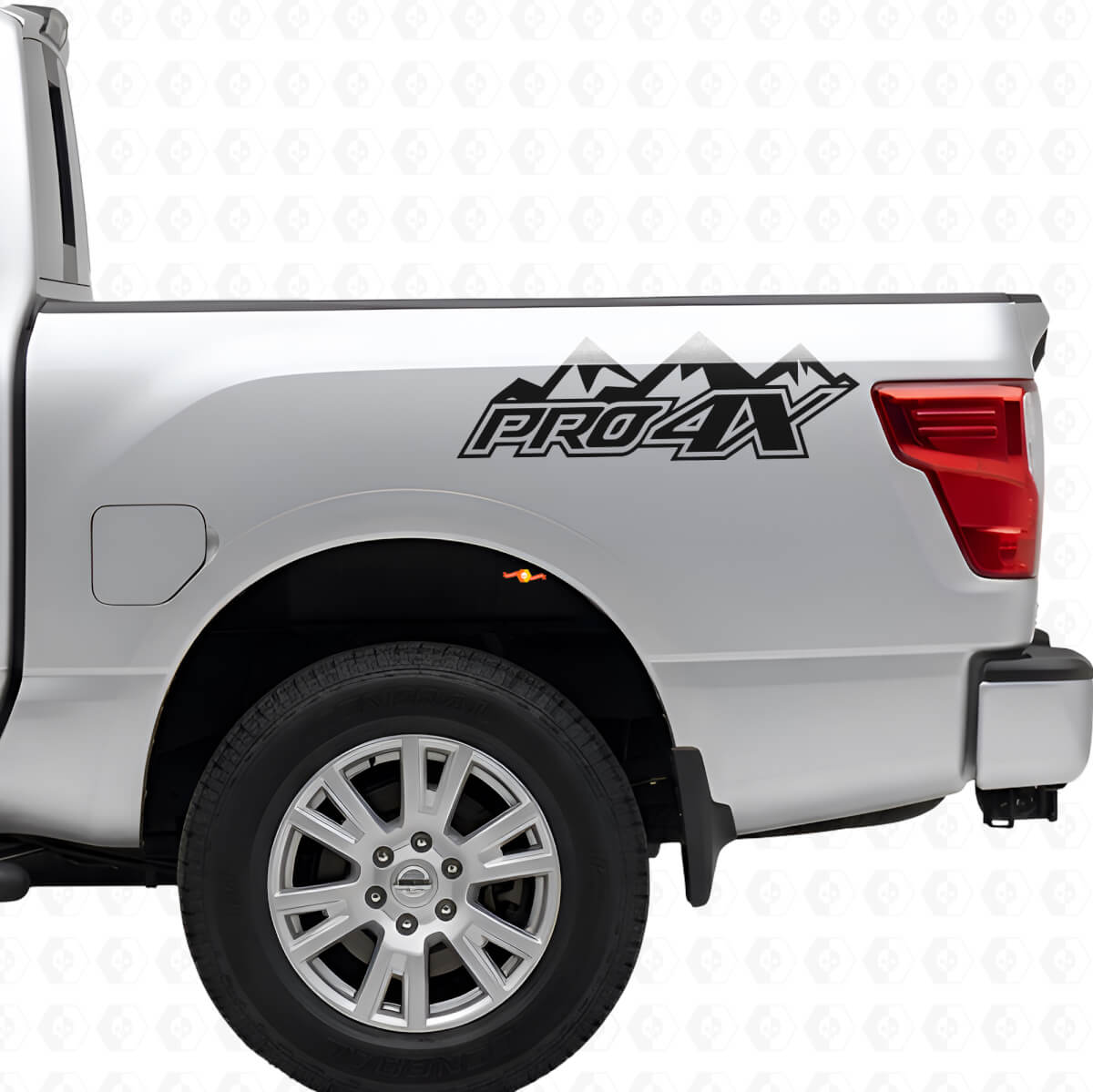 Kit d'autocollants en vinyle PRO-4X pour les côtés de la benne pour Nissan Titan 2016+