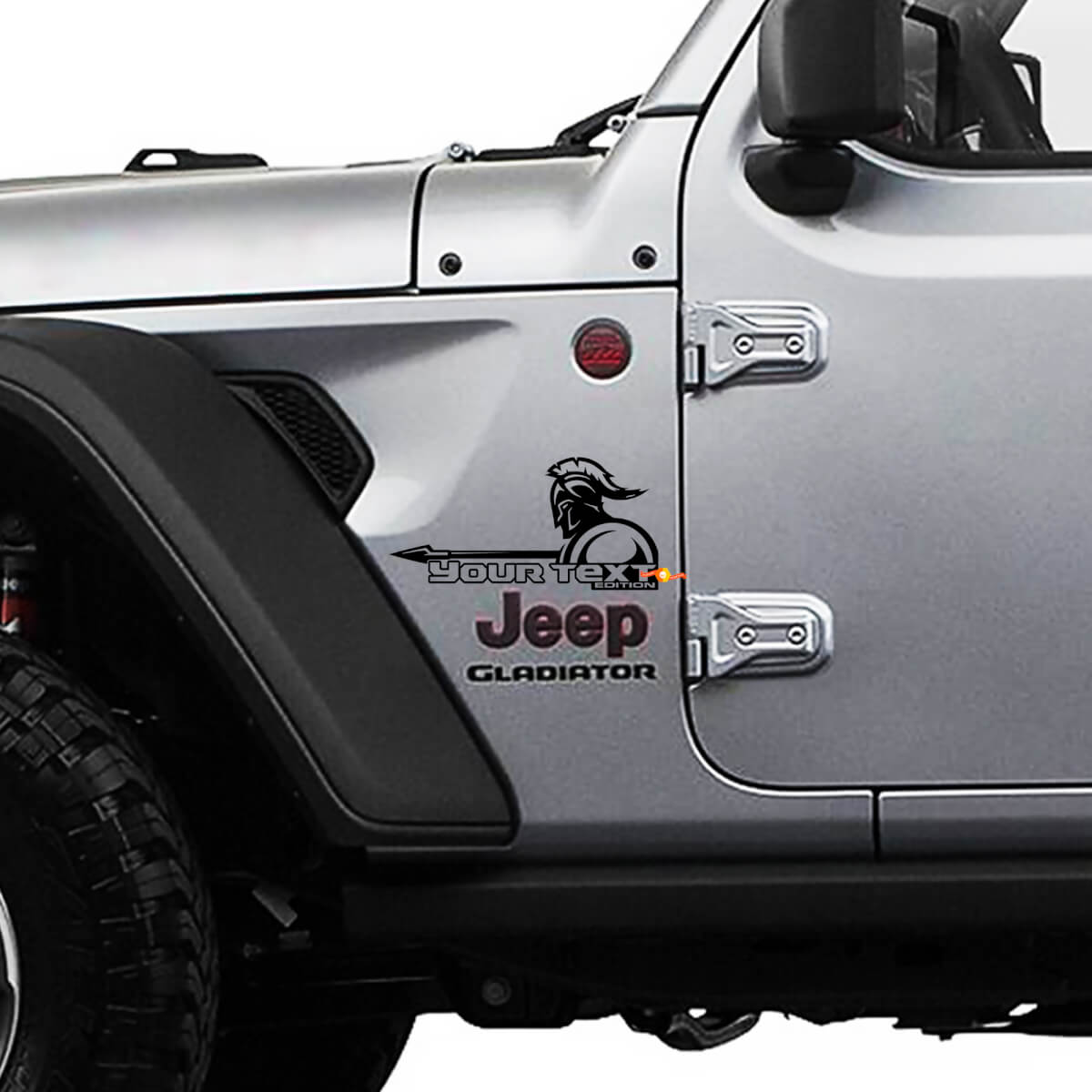 Jeep Wrangler Gladiator Fender lance épée Wrangler JL JLU JT Vinyl Sticker Decal Kit
