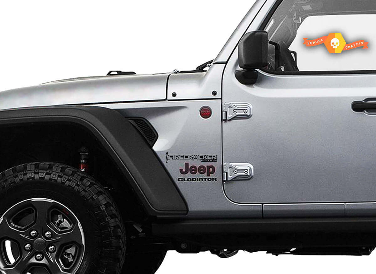 Kit de décalcomanies en vinyle Firecracker Edition pour ailes de Jeep Wrangler et Gladiator