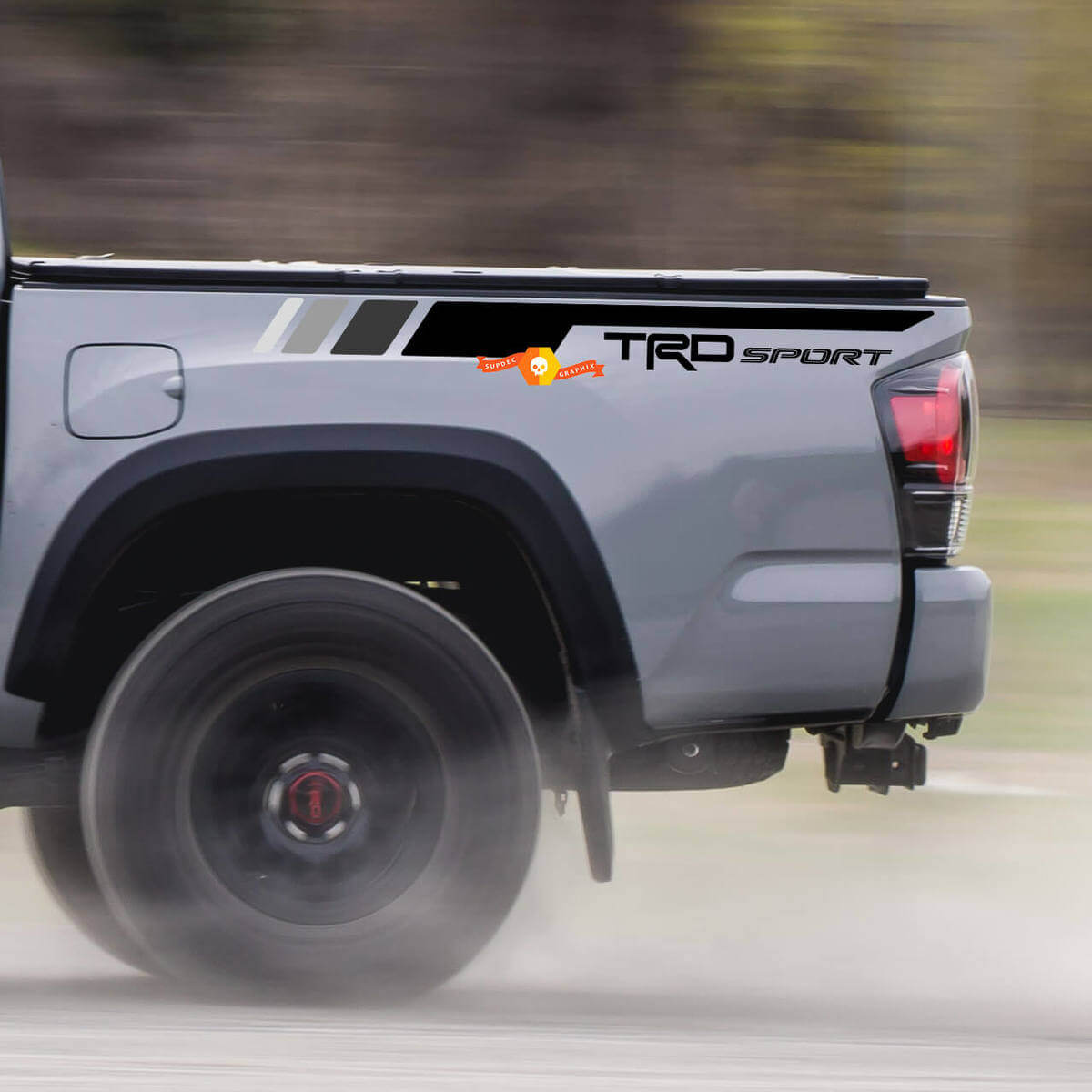 Autocollant en vinyle bandes latérales style sport TRD pour Toyota Tacoma