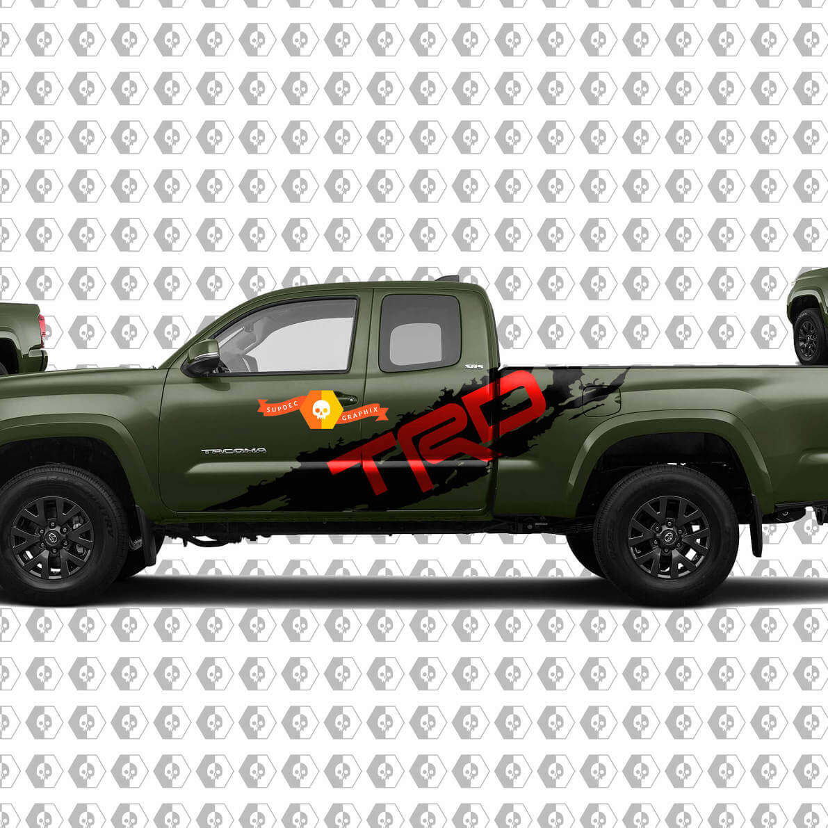Autocollant vinyle latéral anti-boue TRD pour Toyota Tacoma